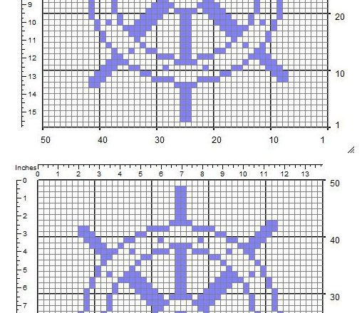 A rudder free simple crochet filet pattern insert