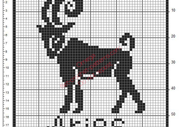 Aries Zodiac Sign free crochet filet pattern frame ideal