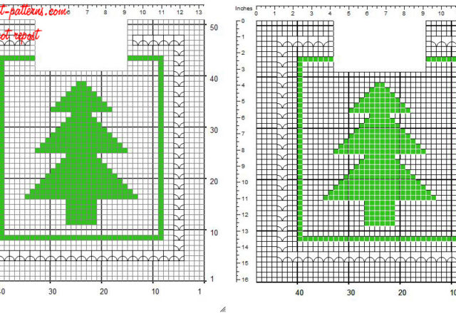 Baby bib with Christmas tree free crochet filet pattern