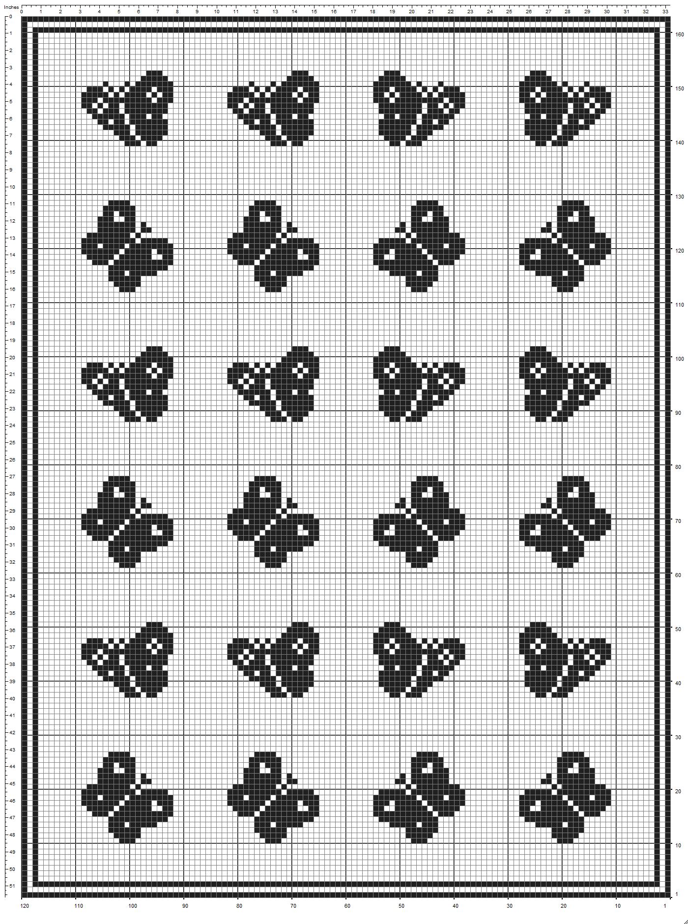 Baby blanket flight of butterflies filet crochet pattern (2)