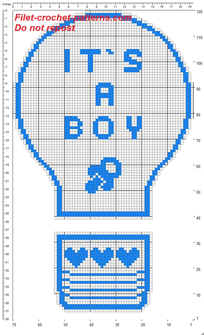 Birth bow balloon free filet crochet pattern (2)