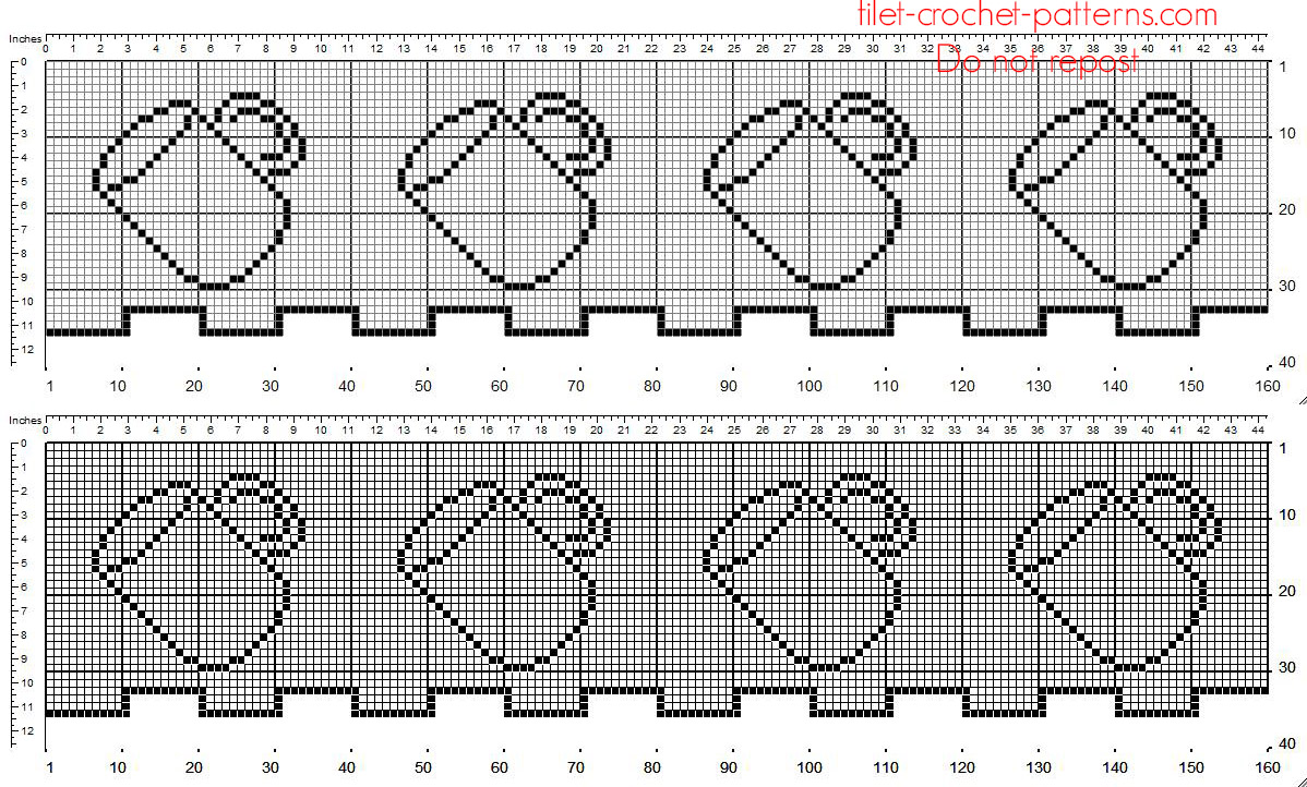 Crochet filet border with mugs kitchen vurtains idea