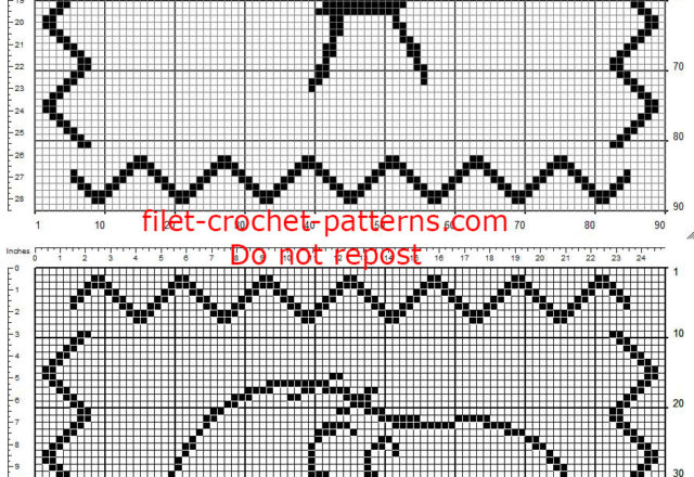 Crochet filet children pillow with Peanuts Snoopy pattern size 90 x 90 squares