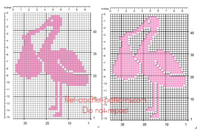 Crochet filet insert pattern design stork delivering female baby