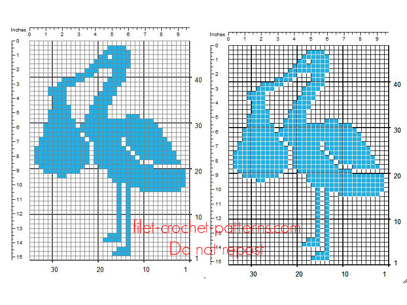 Crochet filet insert pattern stork delivering male baby