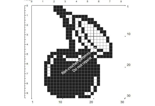 Crochet filet potholders cherry shape free pattern