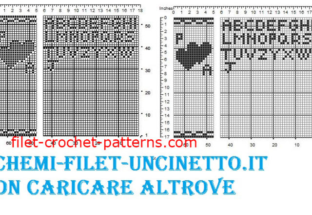 Double hearts favor bag wedding free filet crochet pattern (2)