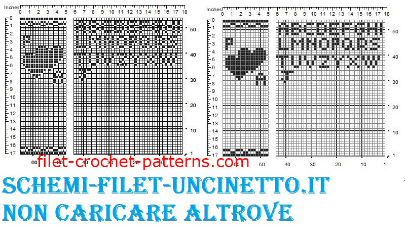 Double hearts favor bag wedding free filet crochet pattern (2)