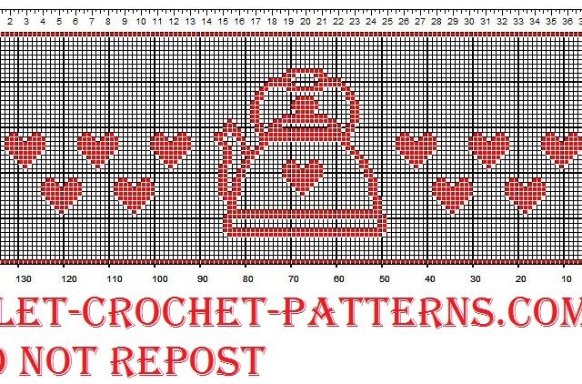 Filet crochet border kettle kitchen