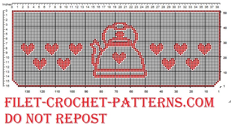 Filet crochet border kettle kitchen