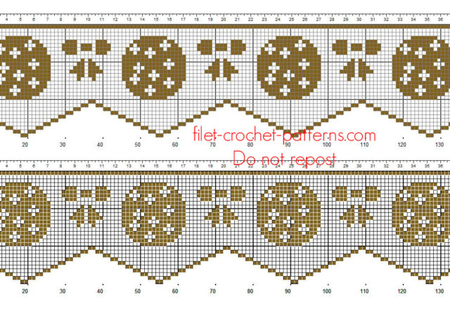 Free filet crochet border with chocolate biscuits free download height 30 squares