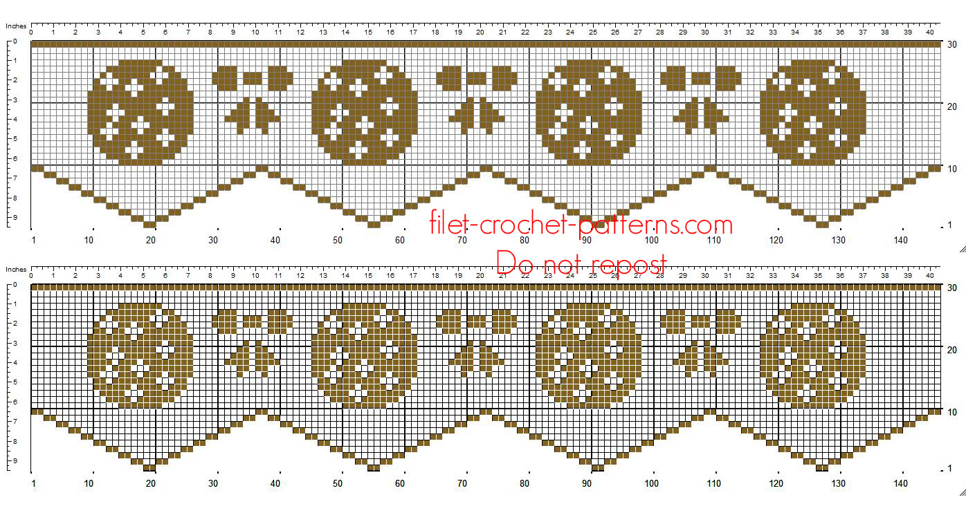 Free filet crochet border with chocolate biscuits free download height 30 squares