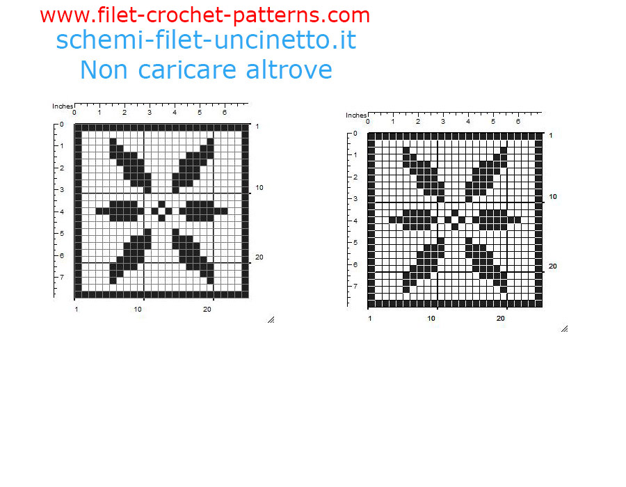 Free filet crochet coaster with flower free pattern download 25 squares