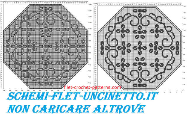 Free octagonal filet crochet pattern doily