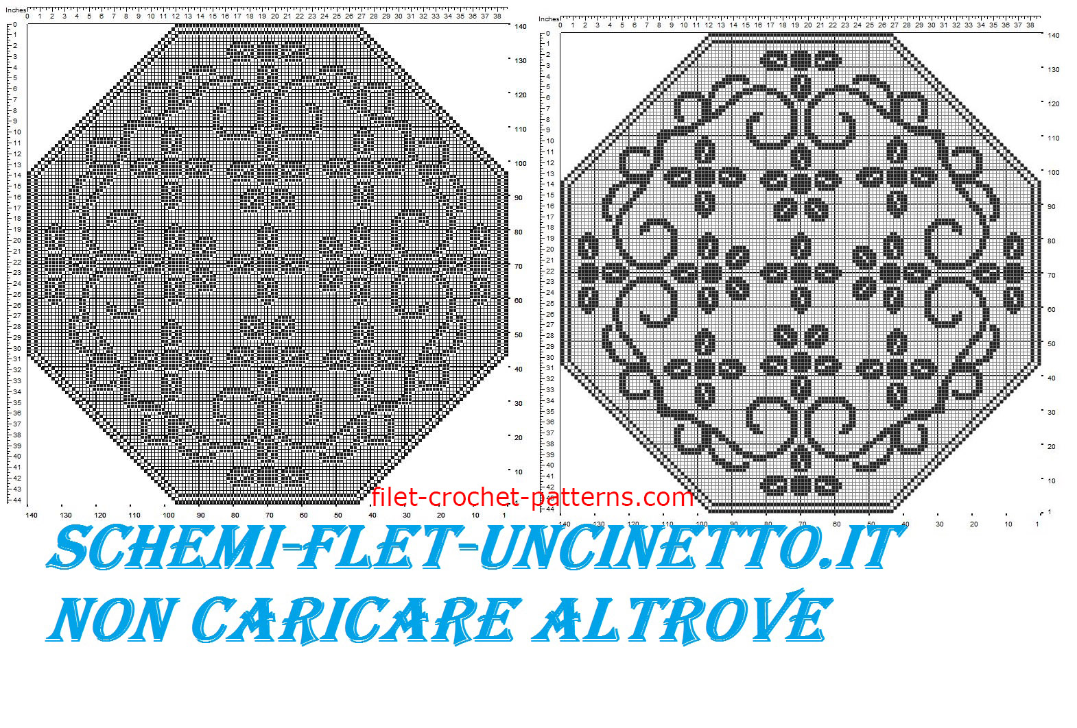Free octagonal filet crochet pattern doily