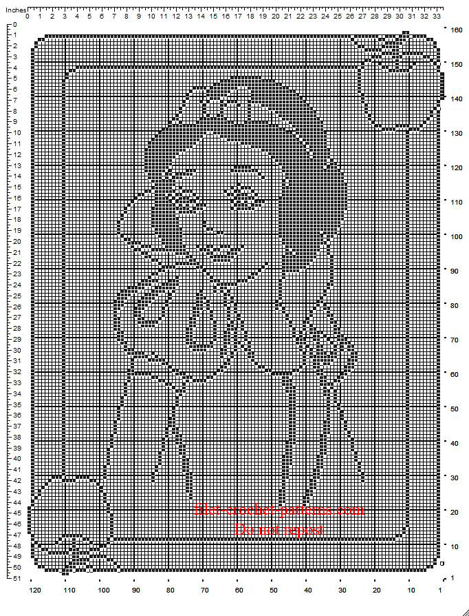 Free pattern filet crochet baby blanket with Disney Snow White