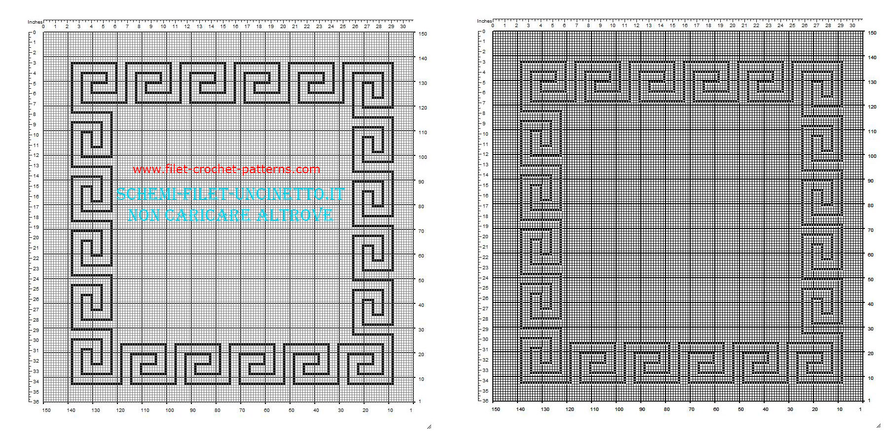 Free pattern filet crochet frame with geometric greeks