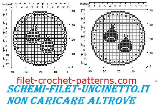 Jar cover chestnuts free filet crochet pattern
