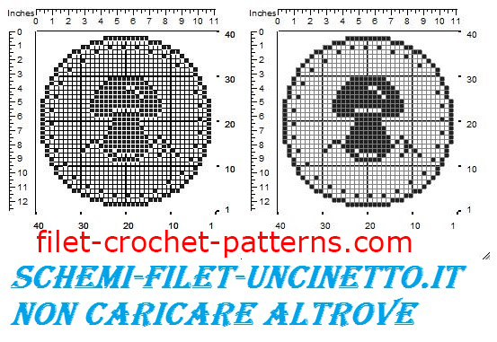 Jar cover mushroom free filet crochet pattern