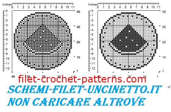 Jar cover watermelon free filet crochet pattern