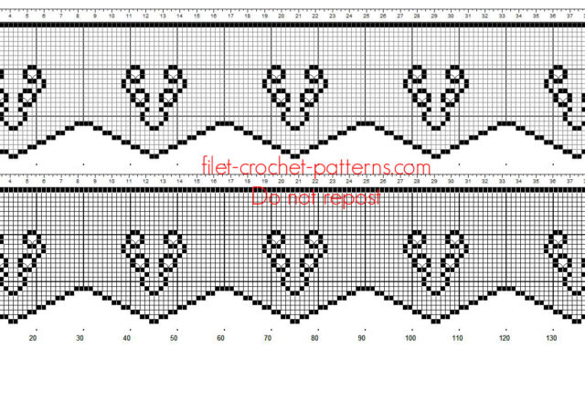 Kitchen border crochet filet with smooth shapes free pattern download 30 squares