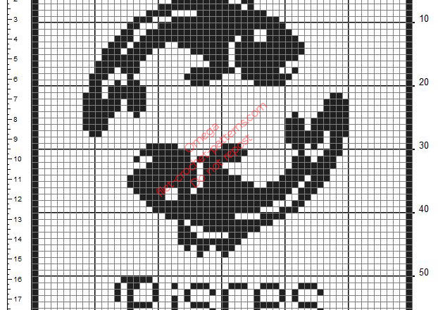 Pisces free crochet filet Zodiac Signs patterns