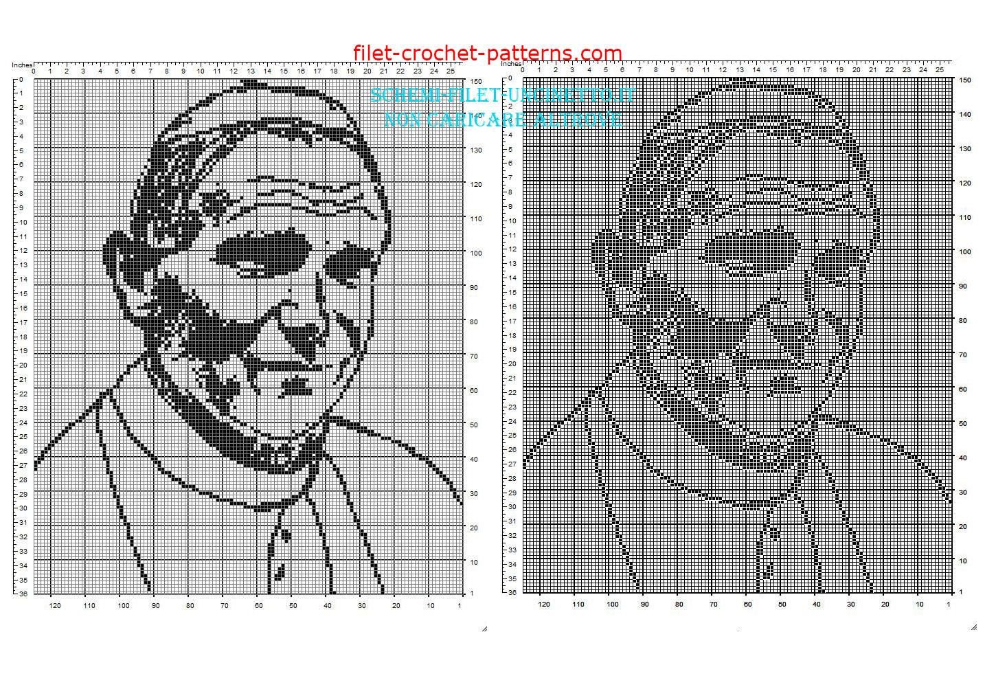 Pope John Paul II Pope Wojtyla free filet crochet pattern