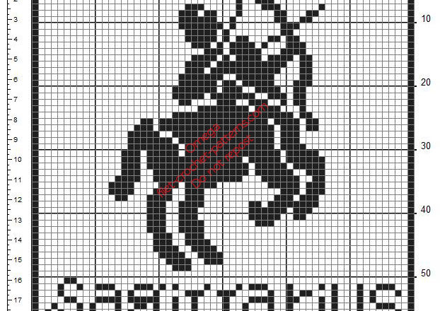 Sagittarius free crochet filet Zodiac Signs patterns